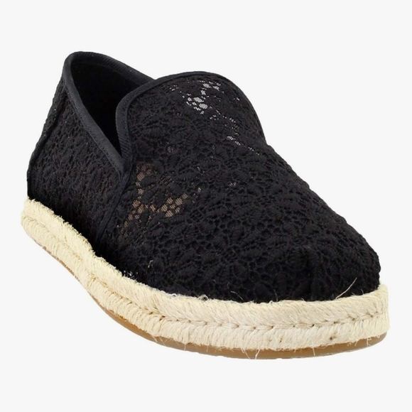 Toms Black Espadrilles Slip-On Shoes - Picture 2 of 7